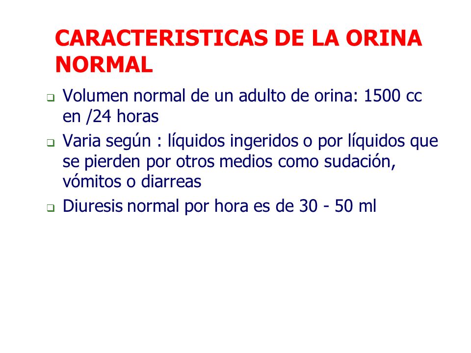 En cantidad 24 de orina horas normal